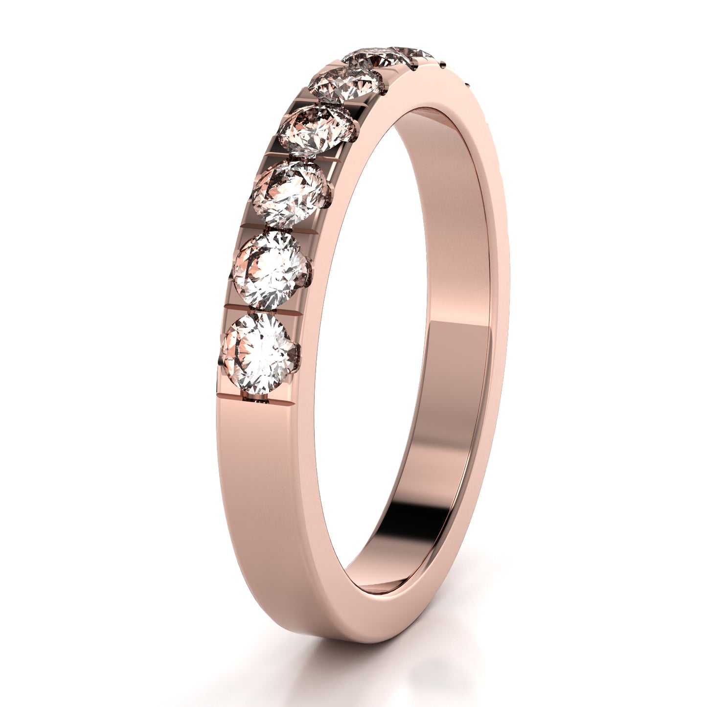 Micro-Pavé Half Eternity Band