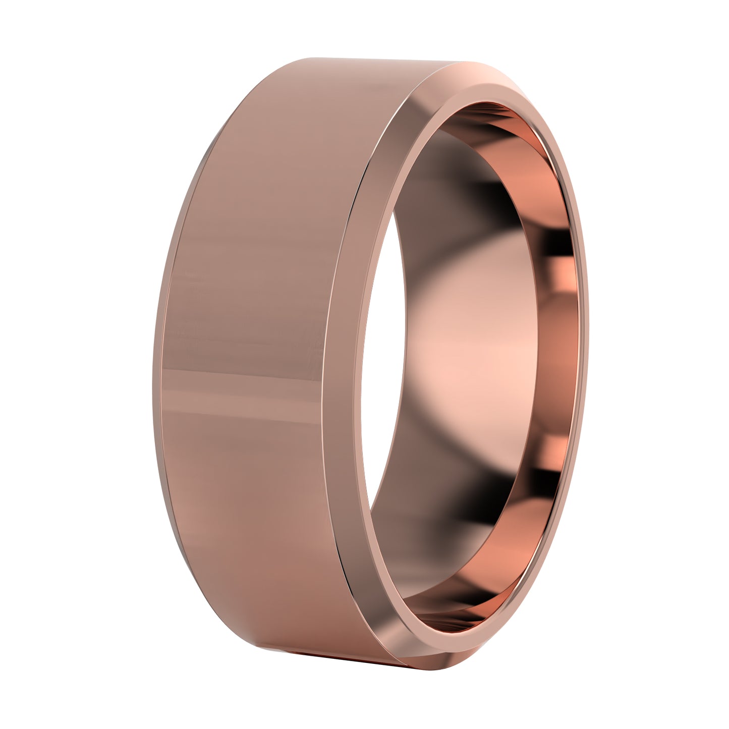 Beveled Edges Wedding Band