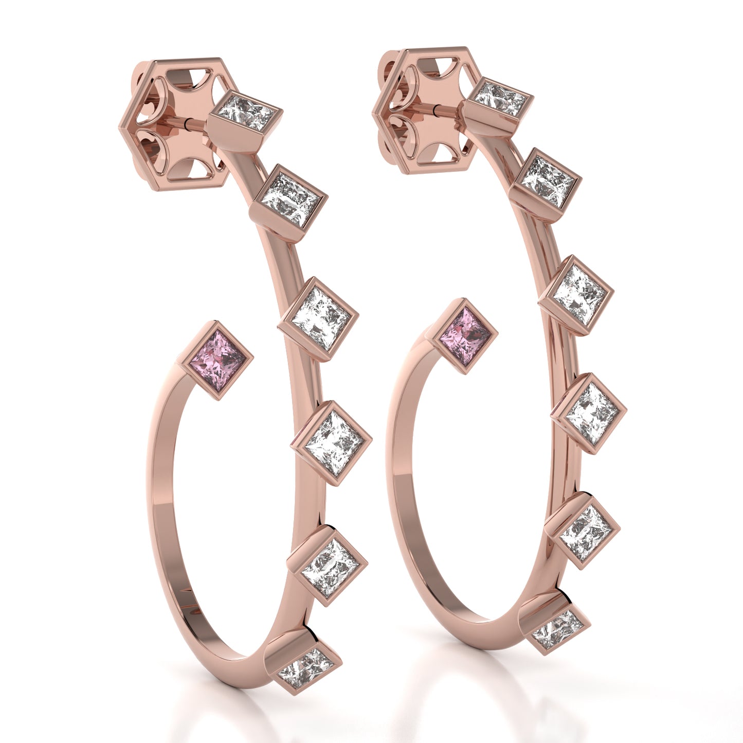 The Mingled Princesses Earrings - Large Size - 18K / Platinum