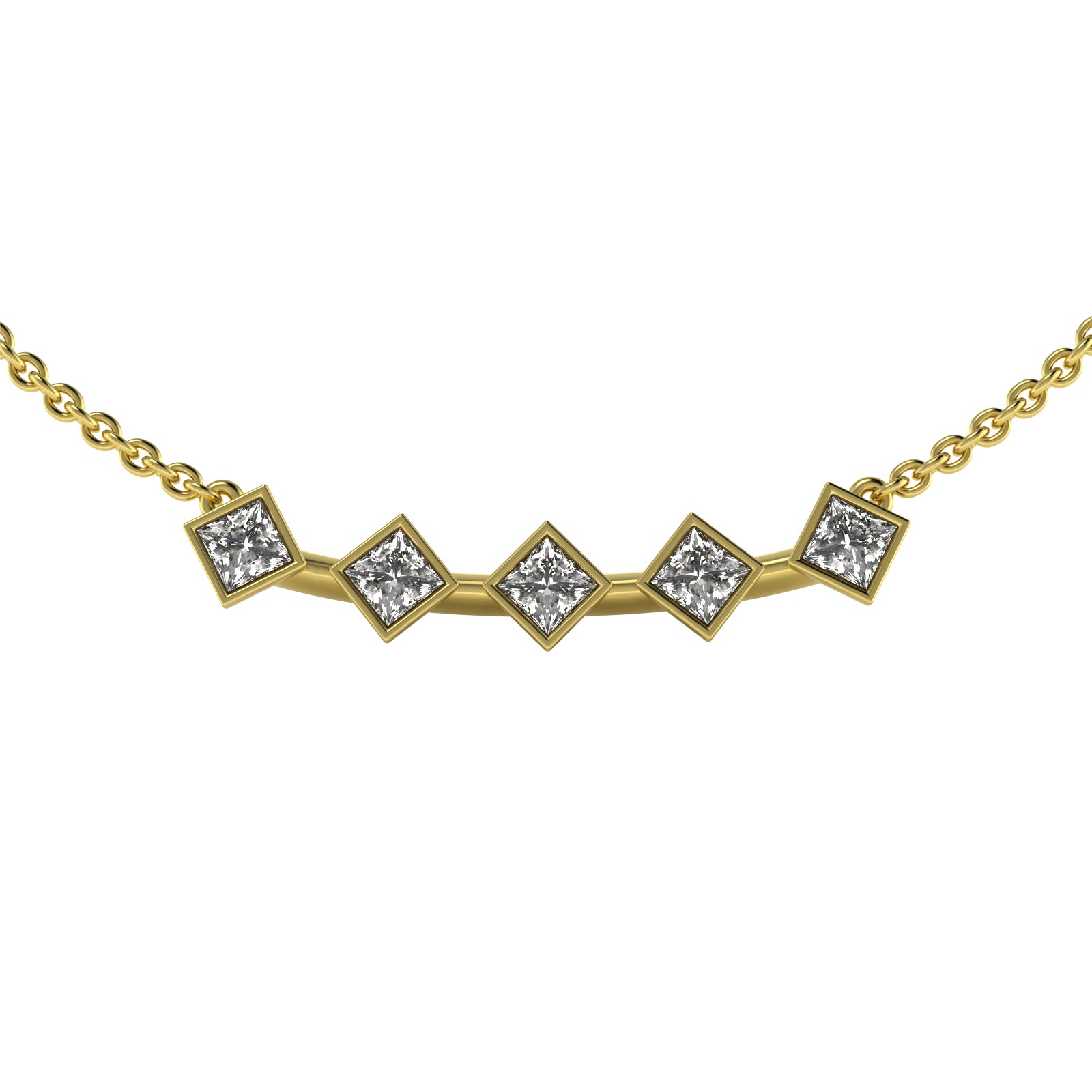 The 5 Princesses Sapphire Necklace - 18K / Platinum