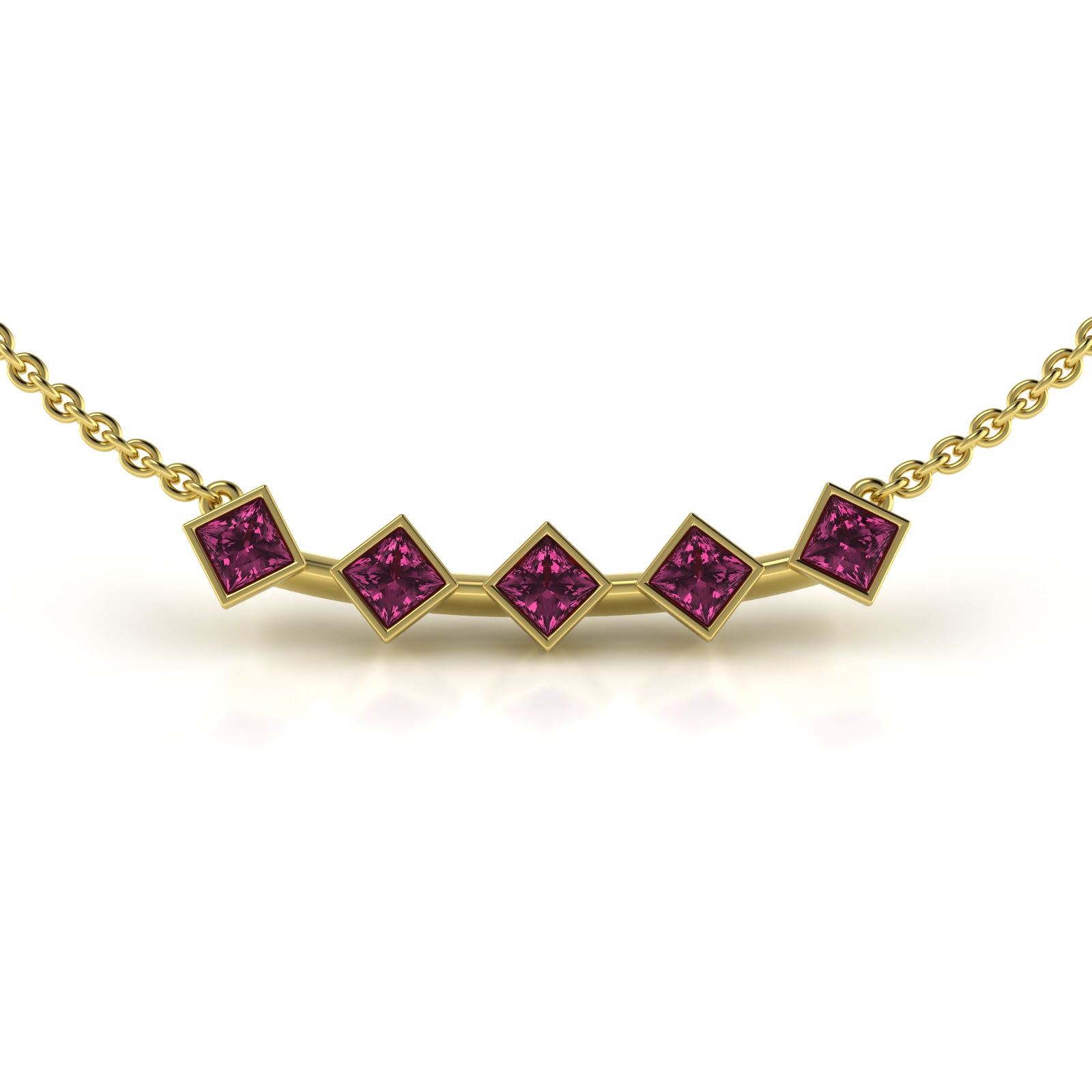 The 5 Princesses Sapphire Necklace - 18K / Platinum