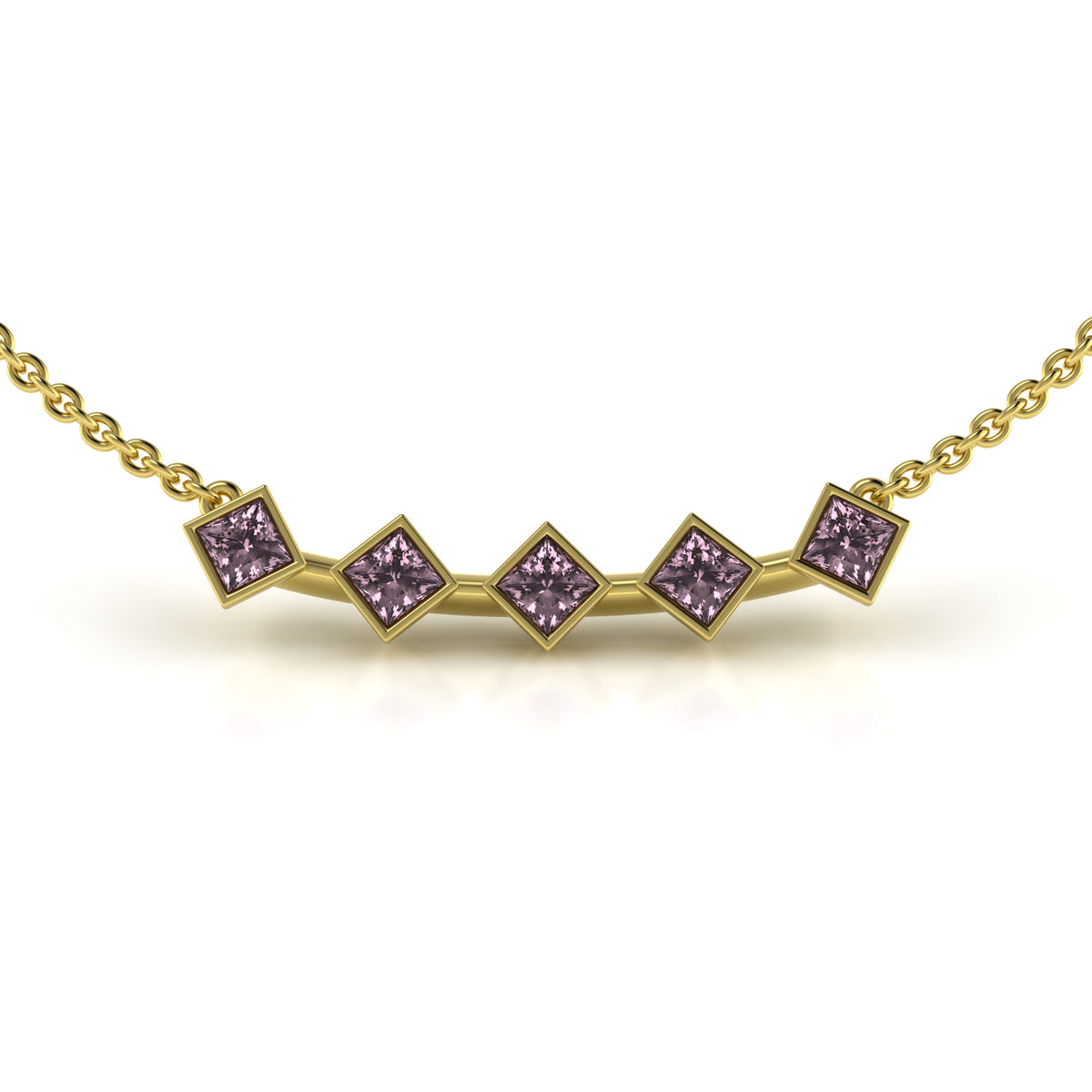 The 5 Princesses Sapphire Necklace - 18K / Platinum