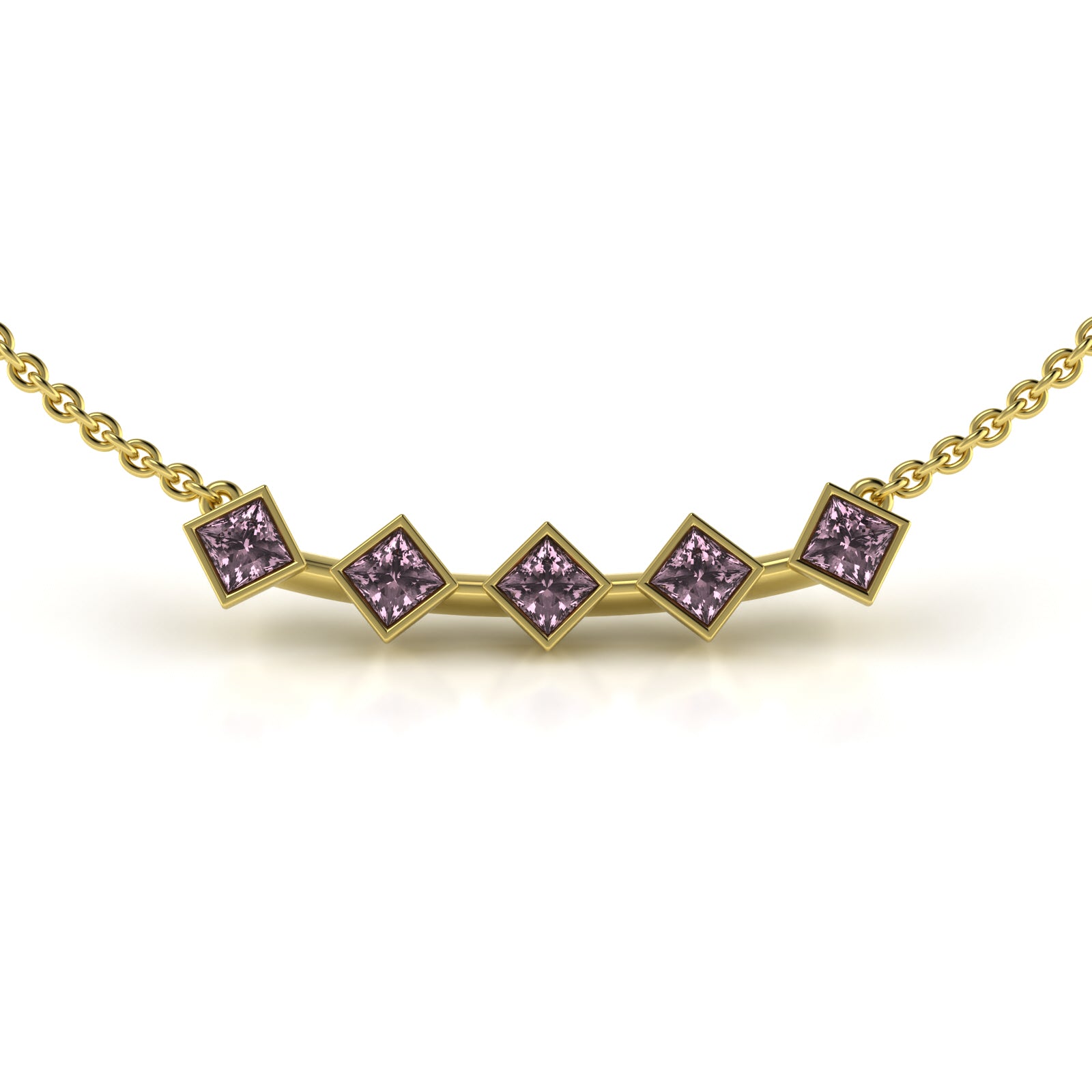 The 5 Princesses Sapphire Necklace - 18K / Platinum