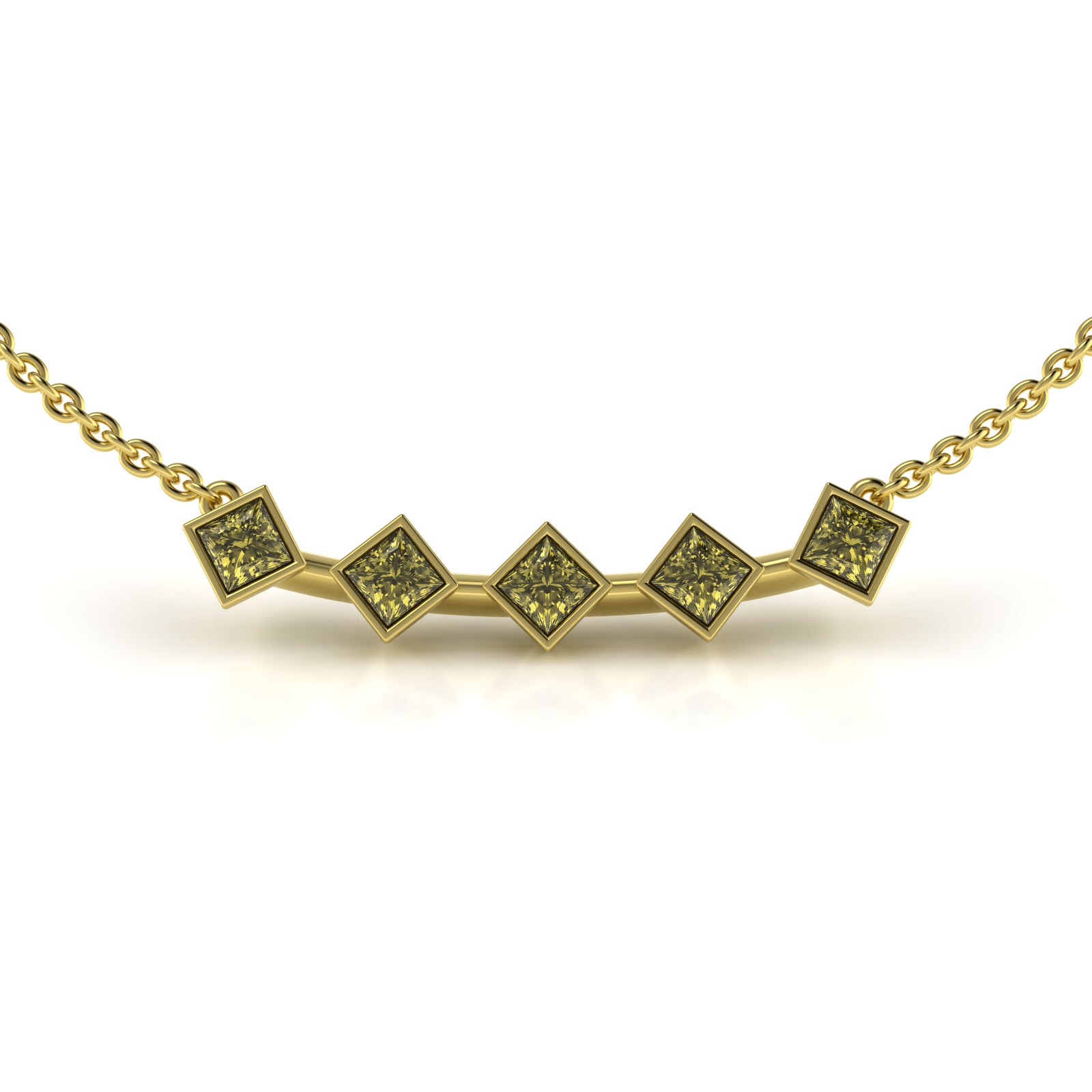 The 5 Princesses Sapphire Necklace - 18K / Platinum