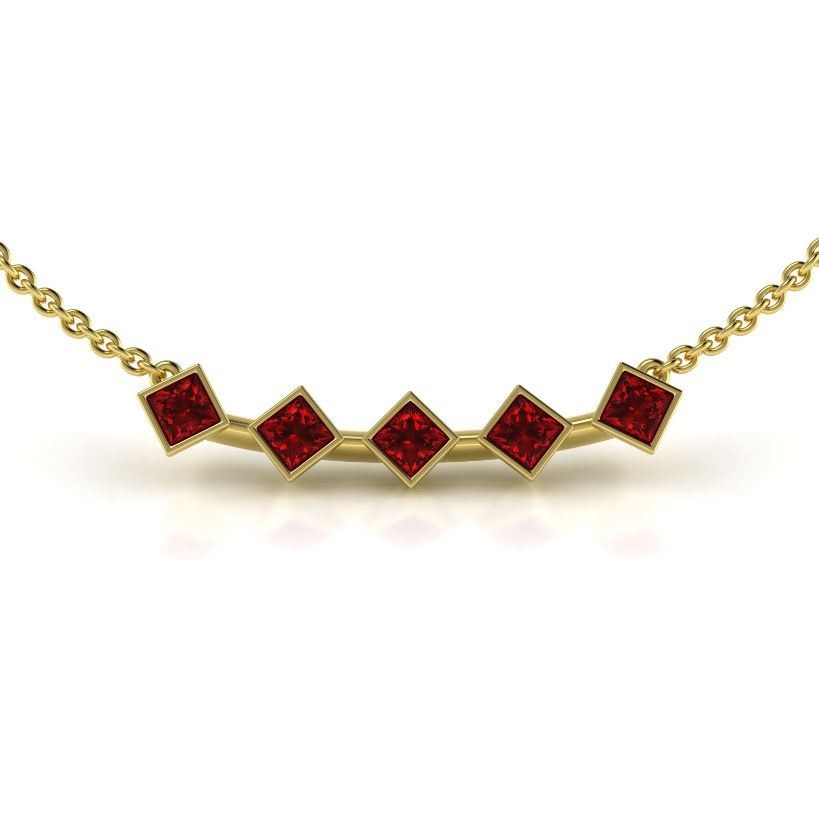 The 5 Princesses Sapphire Necklace - 18K / Platinum