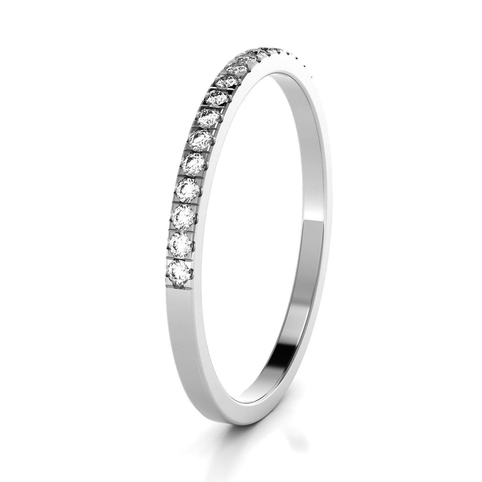 Micro-Pavé Half Eternity Band