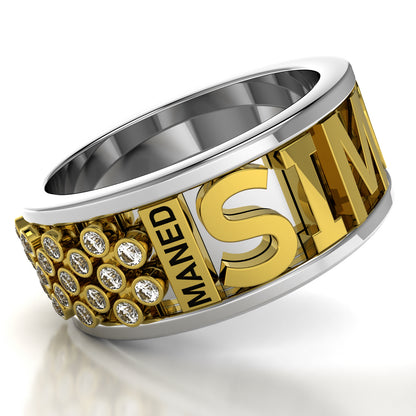 Orbing Name Ring - Build Your Own Ring