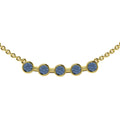 The 5 Rounds Sapphire Necklace - 18K / Platinum