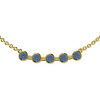 The 5 Rounds Sapphire Necklace - 18K / Platinum