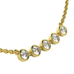 The 5 Rounds Sapphire Necklace - 18K / Platinum