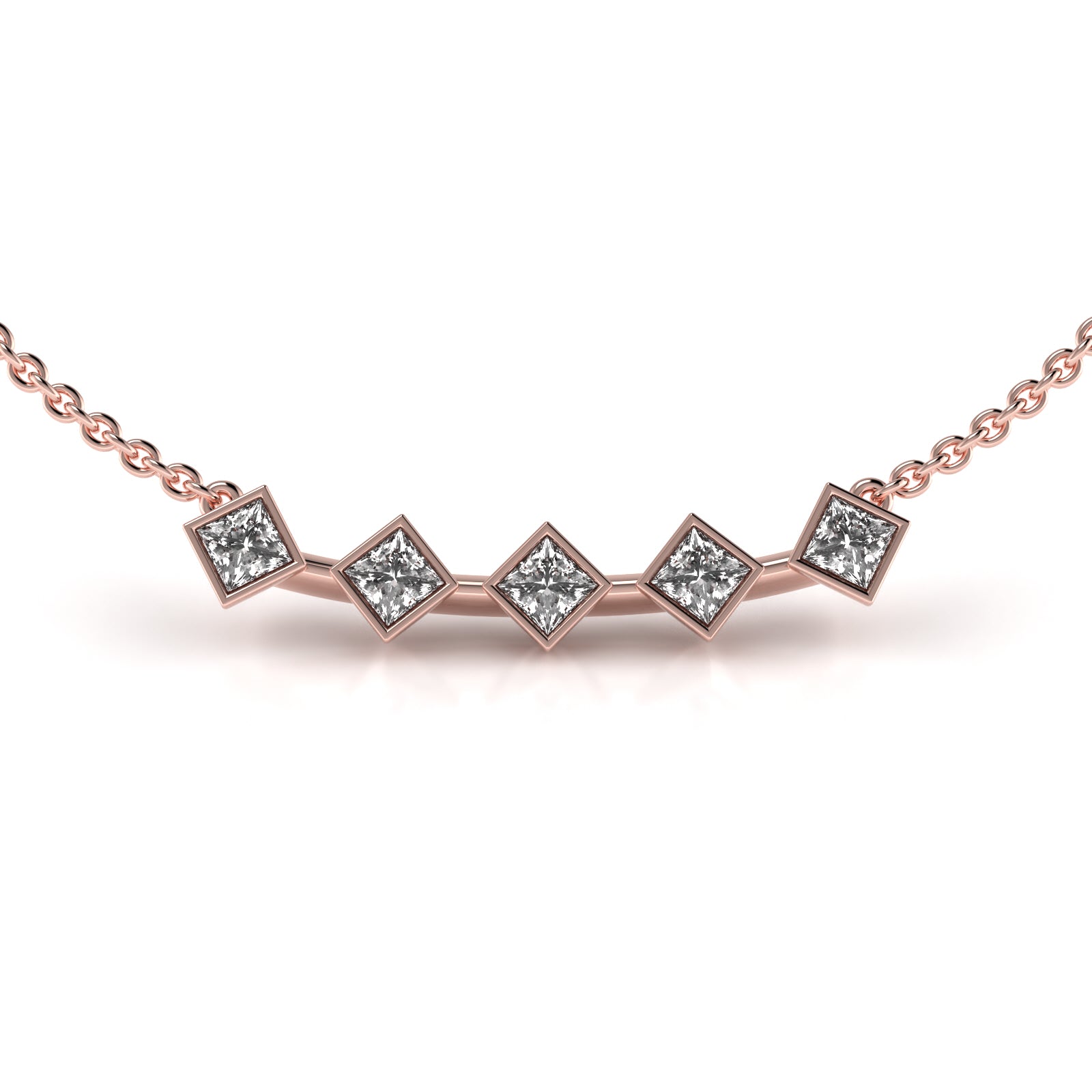 The 5 Princesses Sapphire Necklace - 18K / Platinum