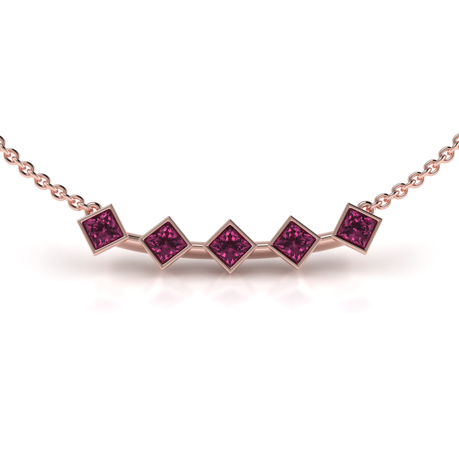 The 5 Princesses Sapphire Necklace - 18K / Platinum