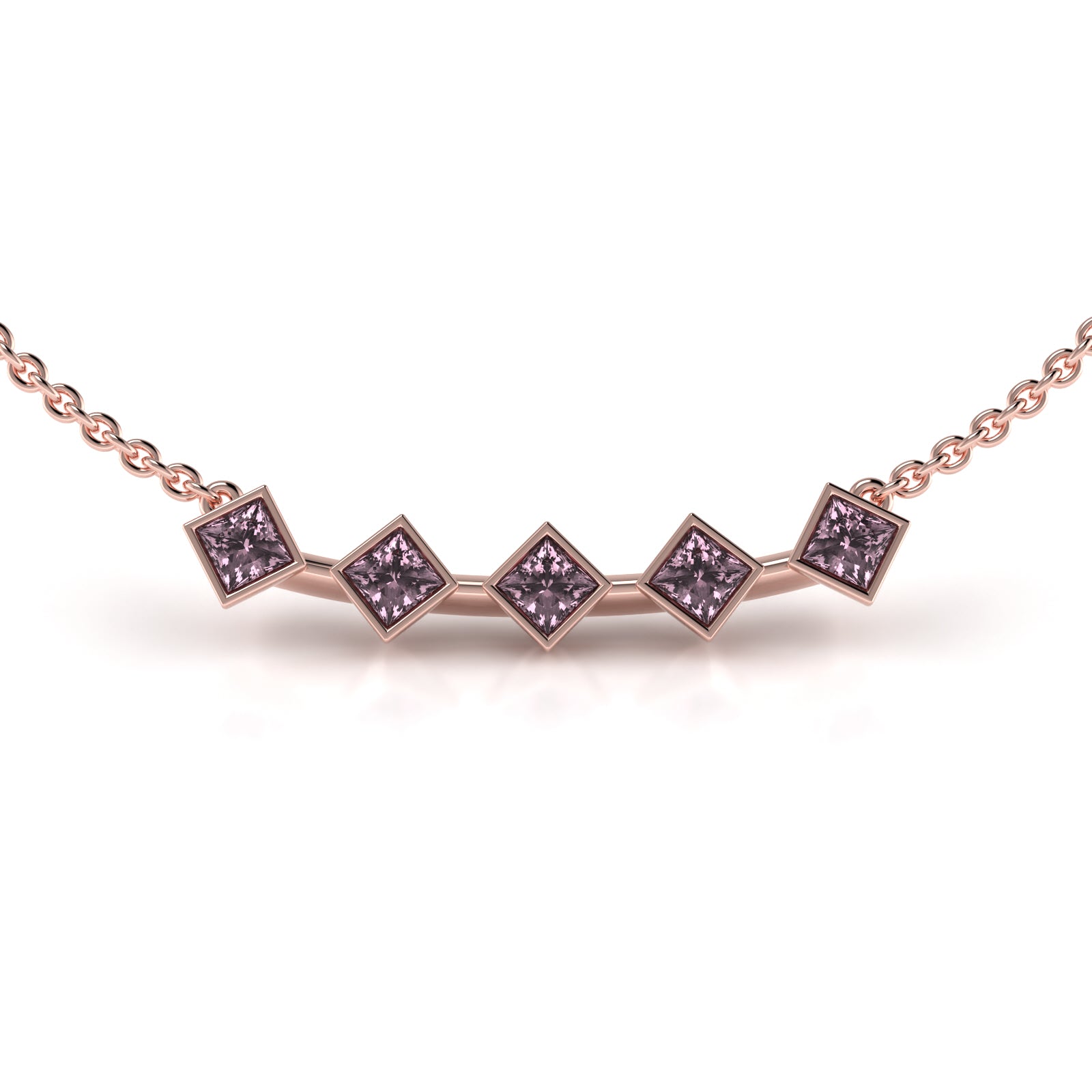 The 5 Princesses Sapphire Necklace - 18K / Platinum