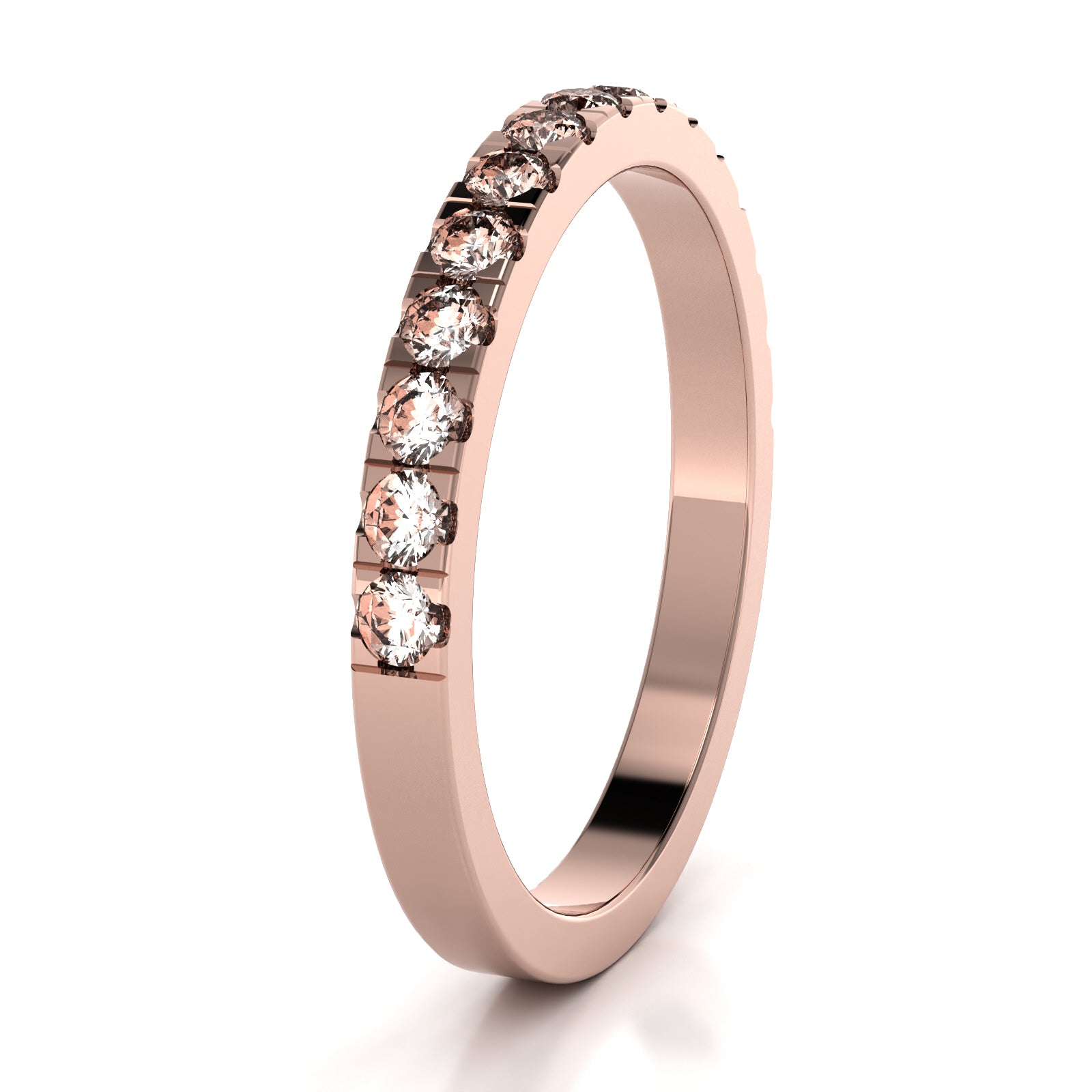 Micro-Pavé Half Eternity Band