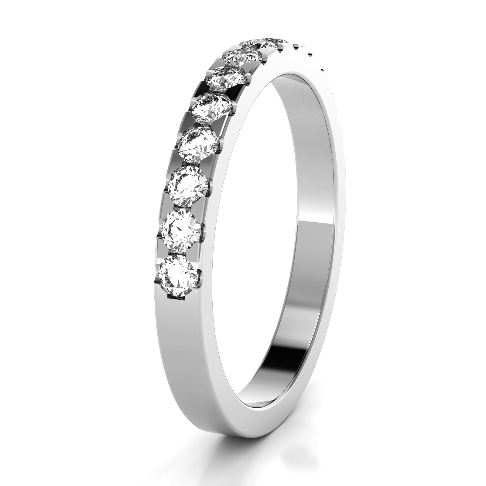 Micro-Pavé Half Eternity Band