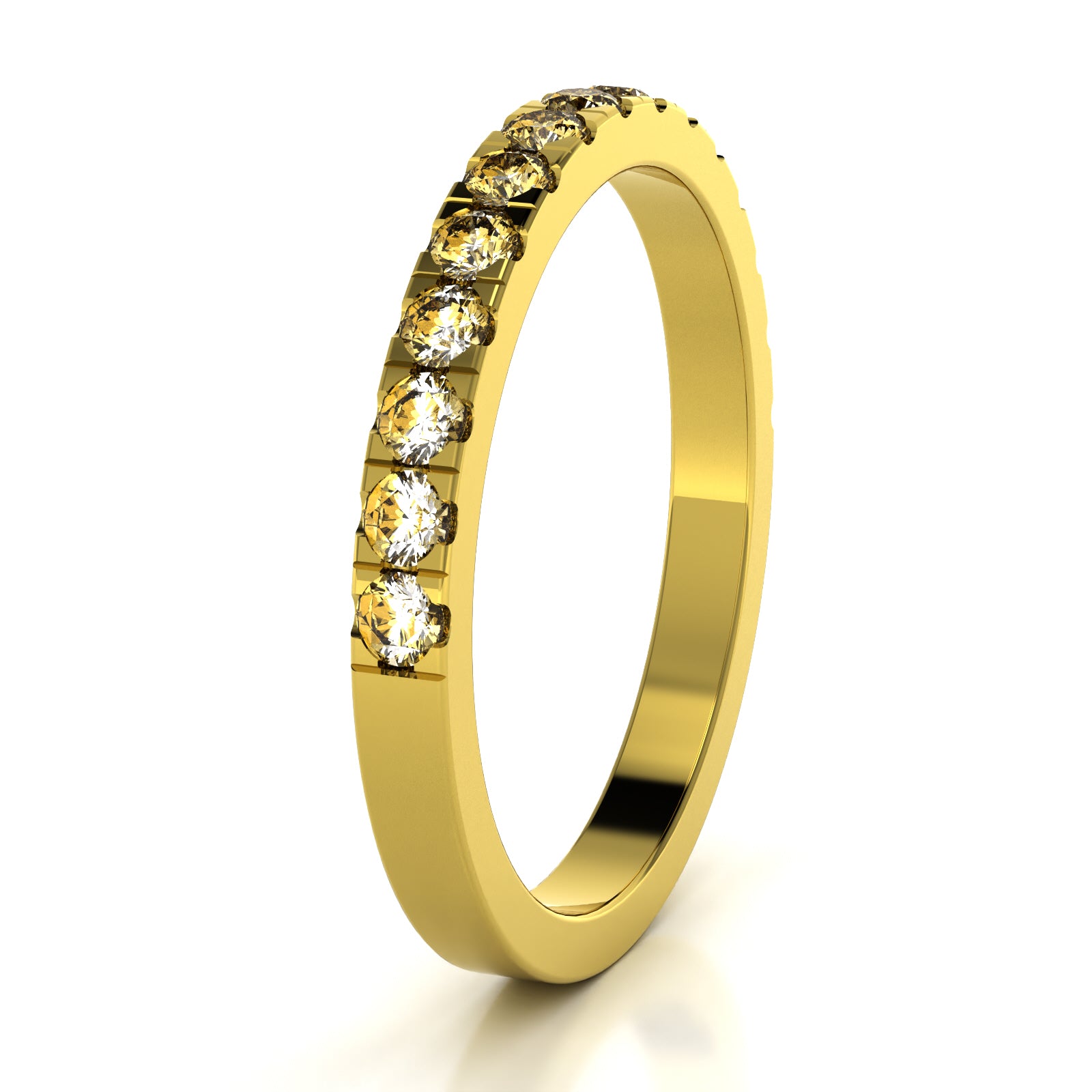 Micro-Pavé Half Eternity Band