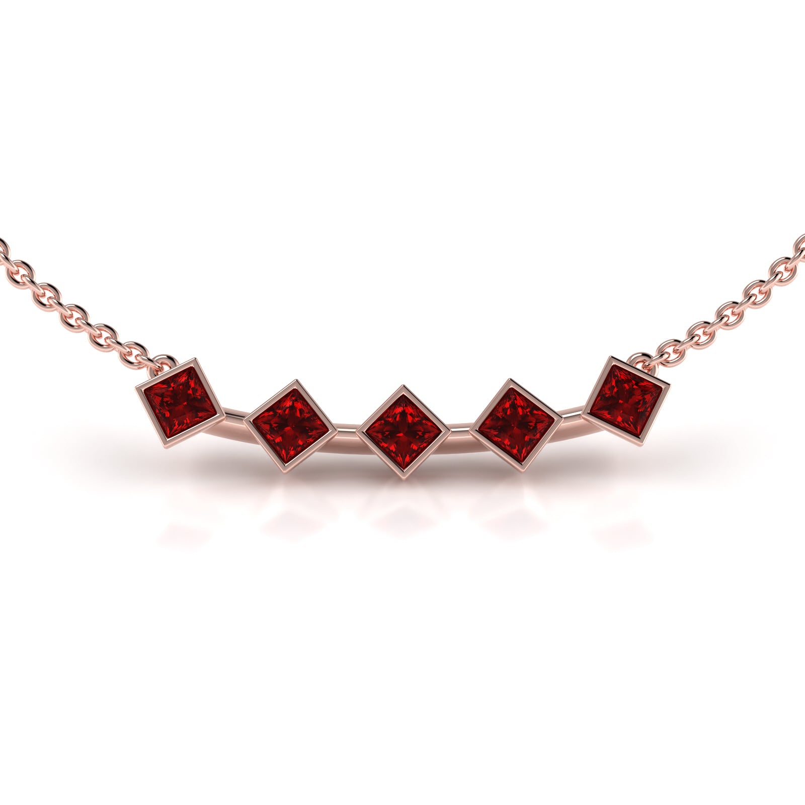 The 5 Princesses Sapphire Necklace - 18K / Platinum