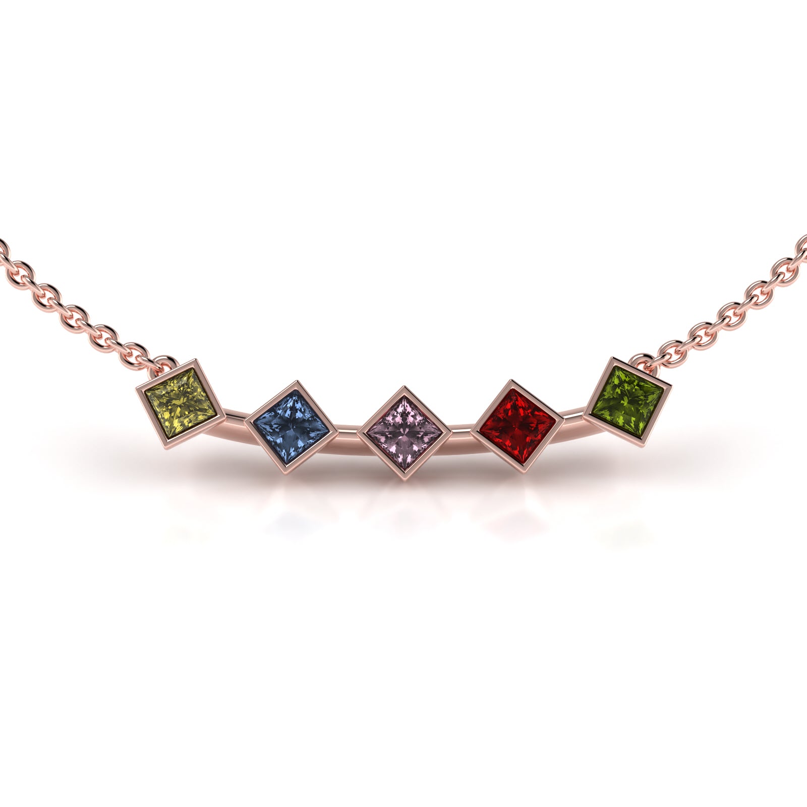 The 5 Princesses Sapphire Necklace - 18K / Platinum