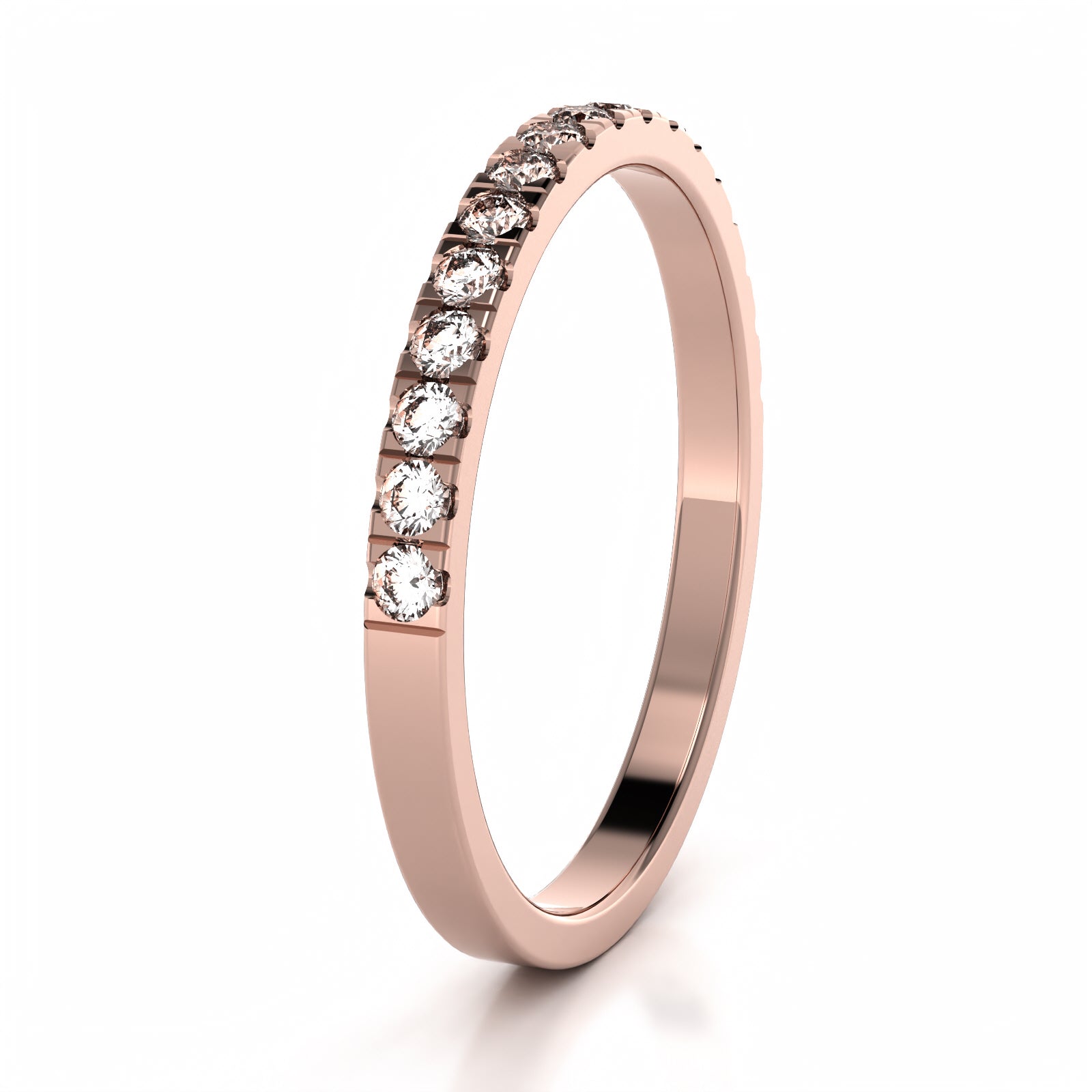 Micro-Pavé Half Eternity Band