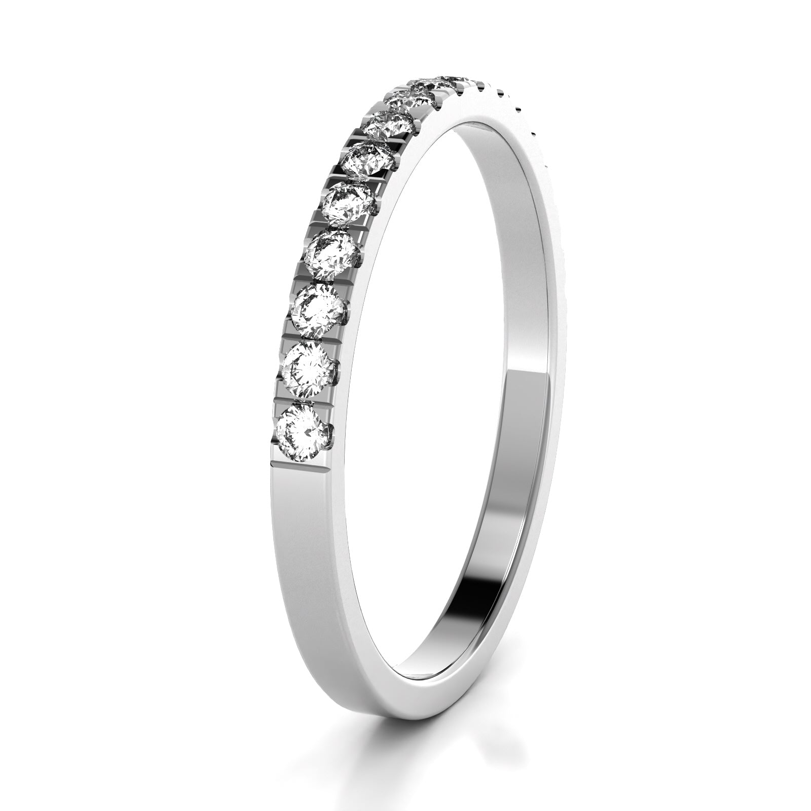Micro-Pavé Half Eternity Band