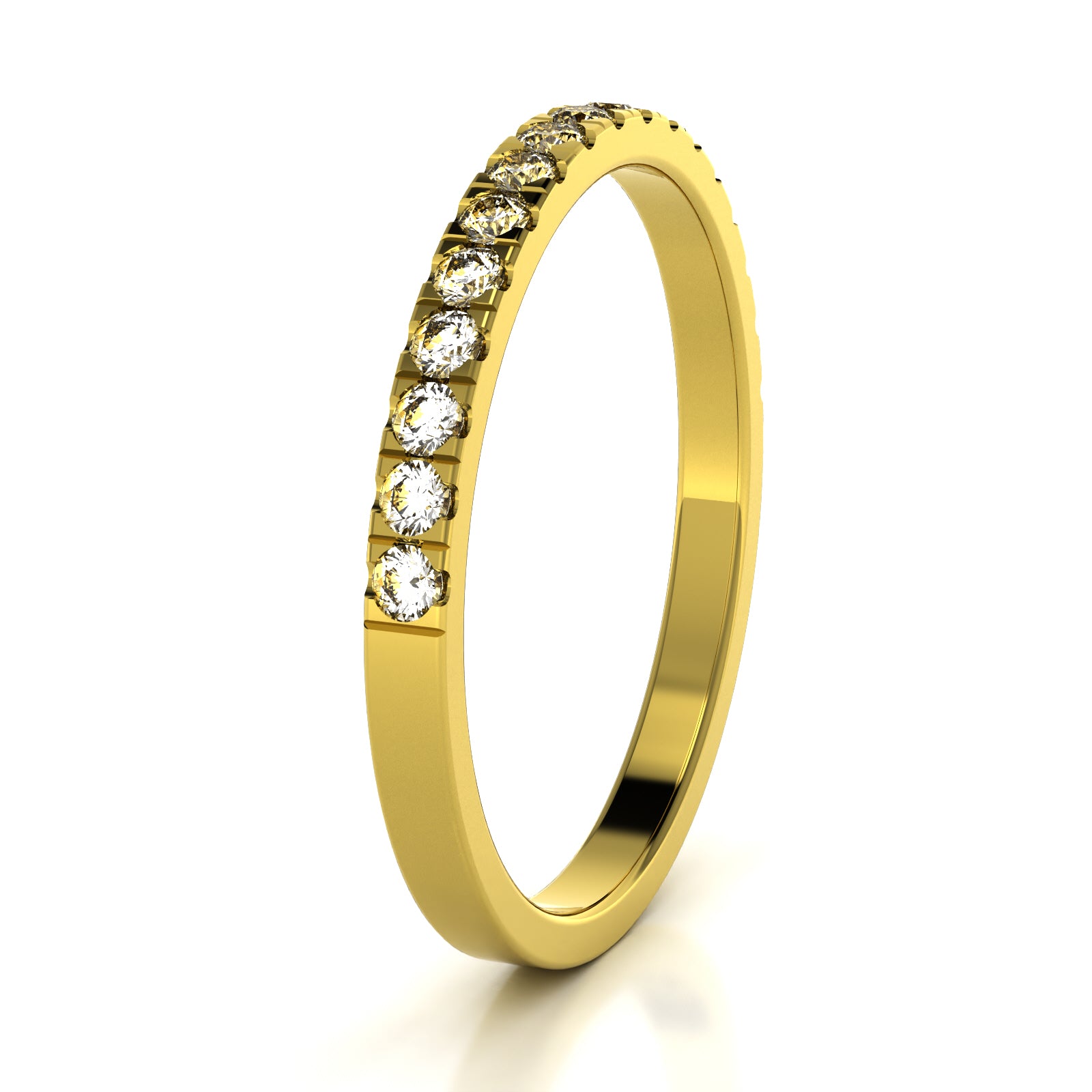 Micro-Pavé Half Eternity Band