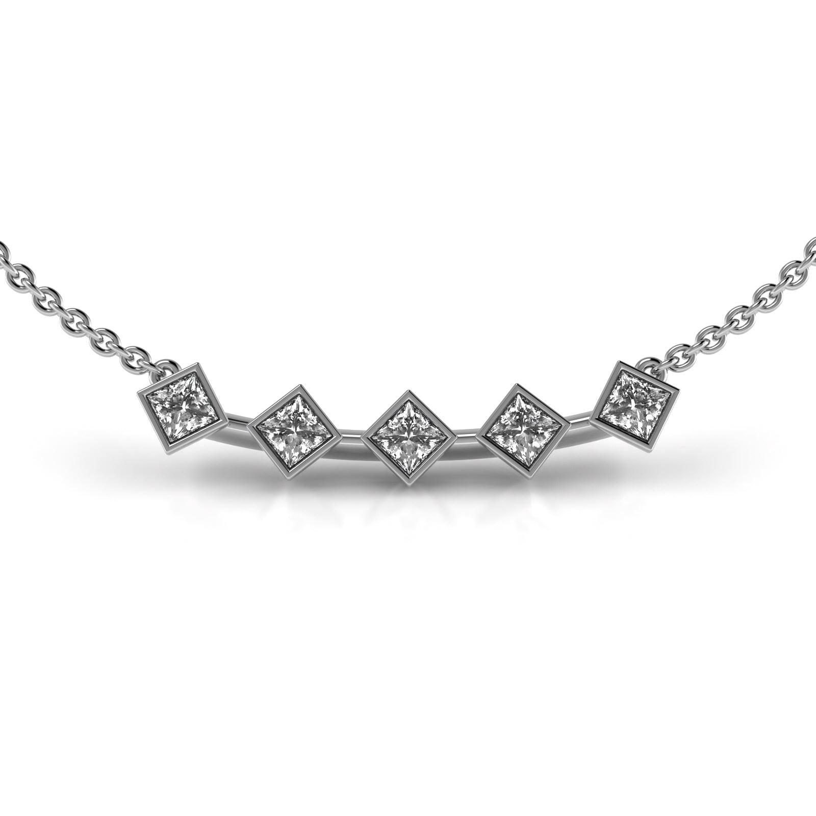The 5 Princesses Sapphire Necklace - 18K / Platinum