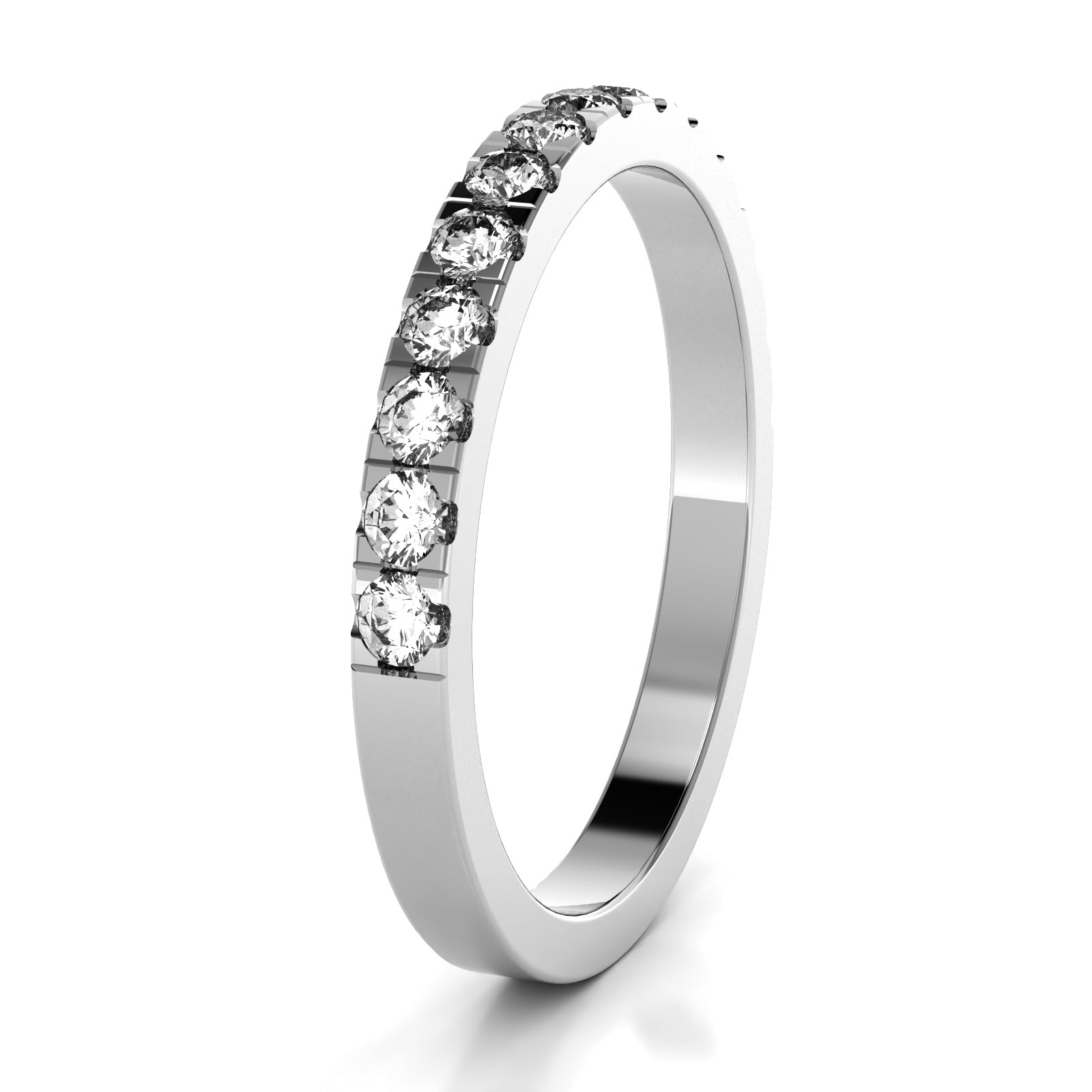 Micro-Pavé Half Eternity Band