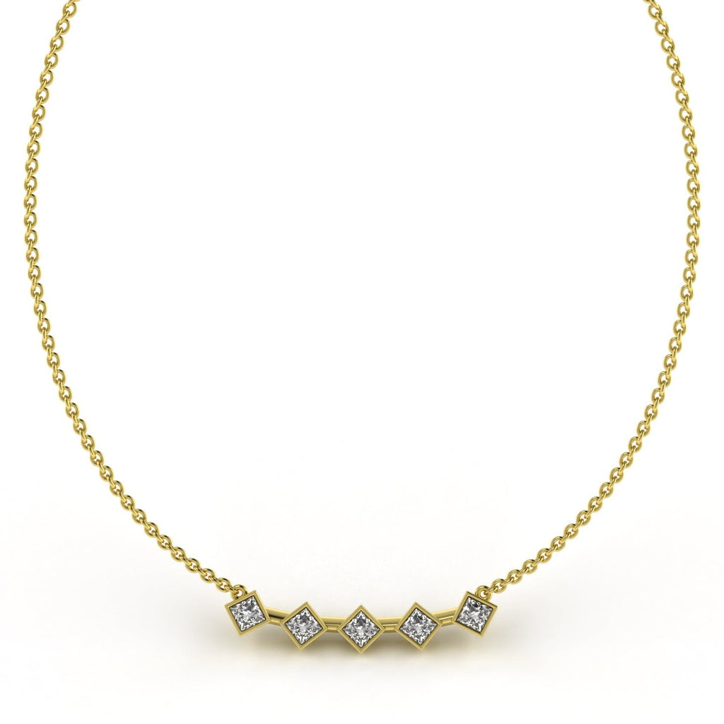 The 5 Princesses Sapphire Necklace - 18K / Platinum