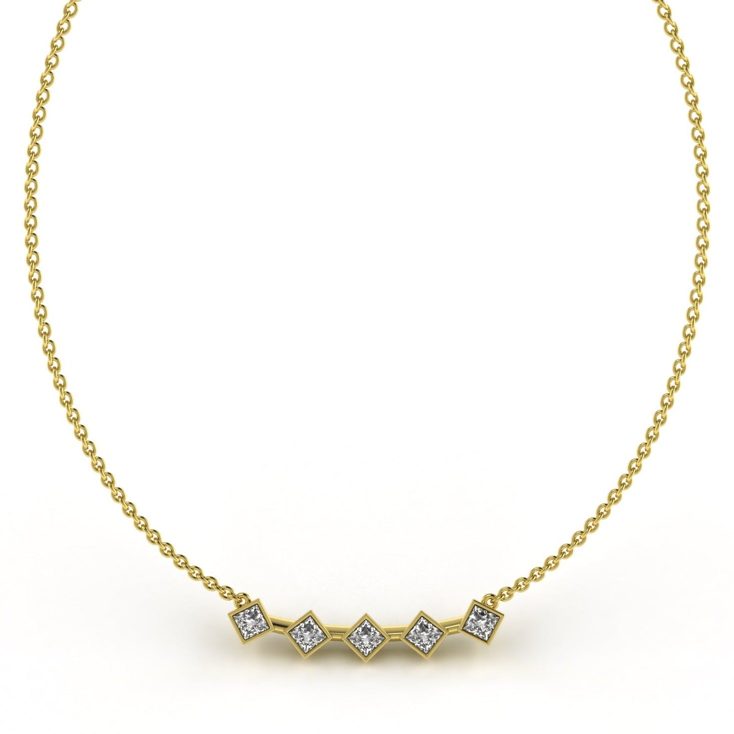 The 5 Princesses Sapphire Necklace - 18K / Platinum