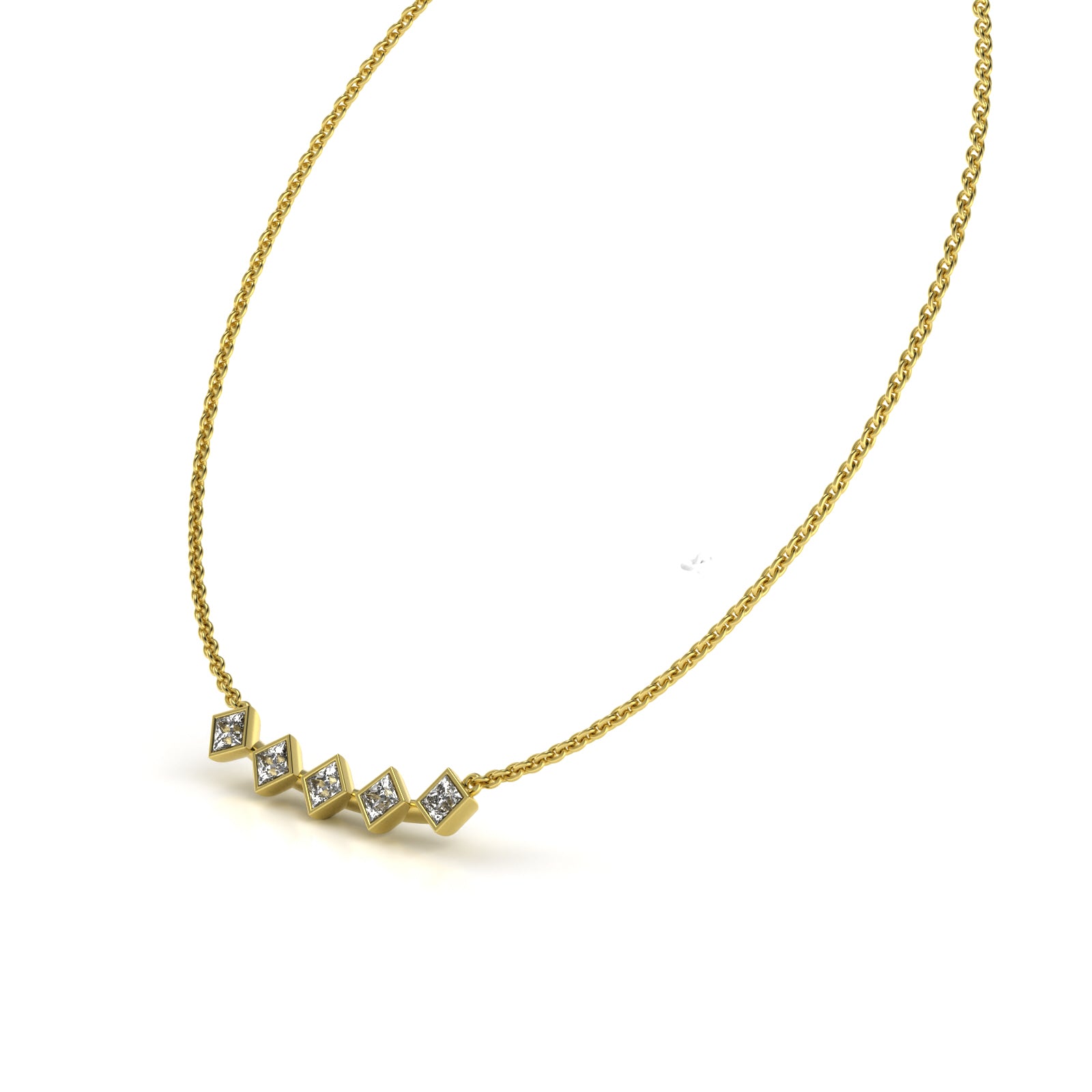 The 5 Princesses Sapphire Necklace - 18K / Platinum