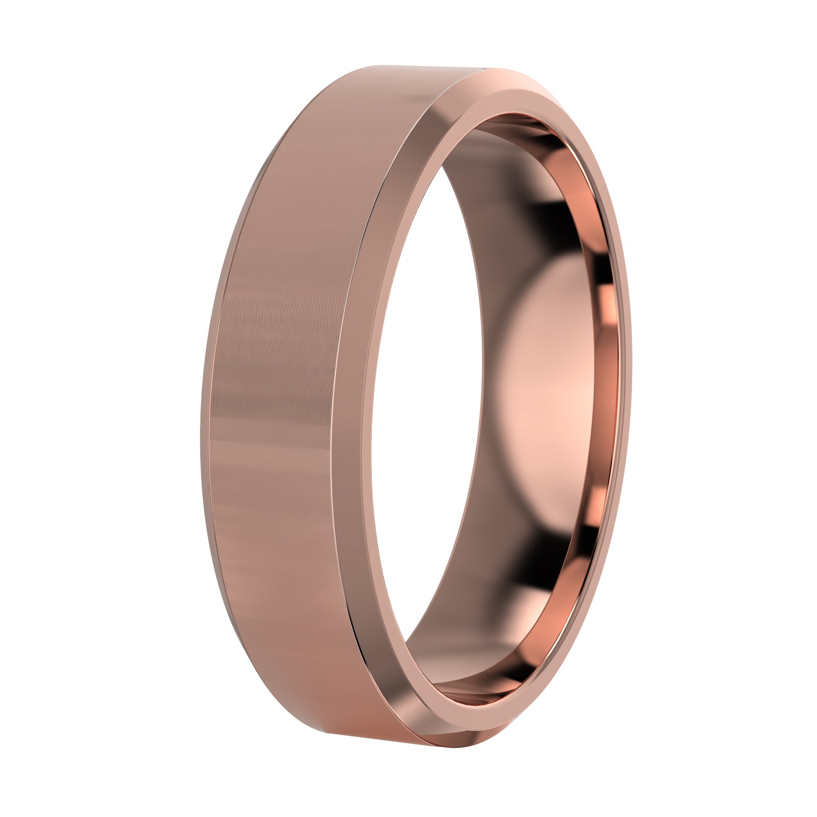 Beveled Edges Wedding Band