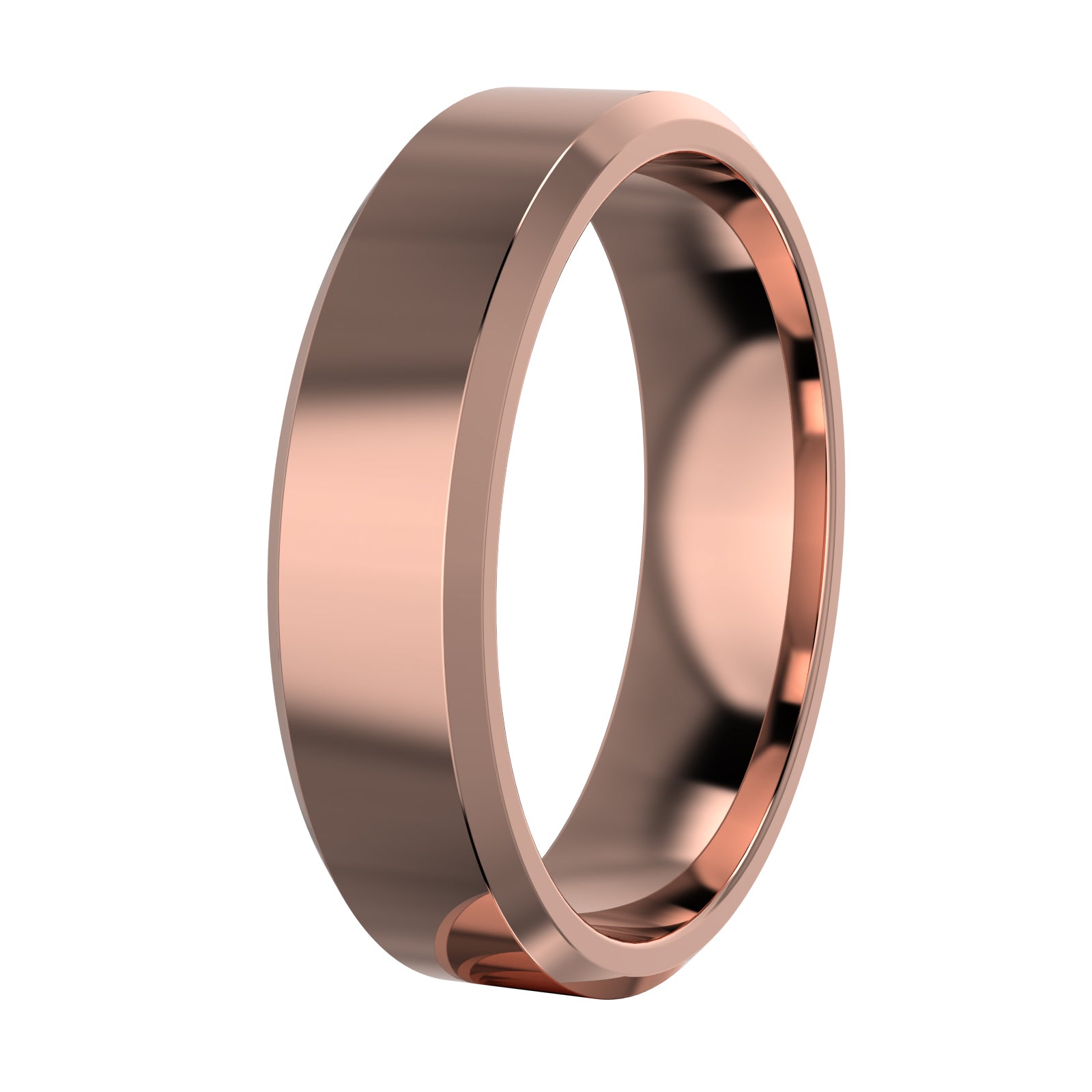 Beveled Edges Wedding Band