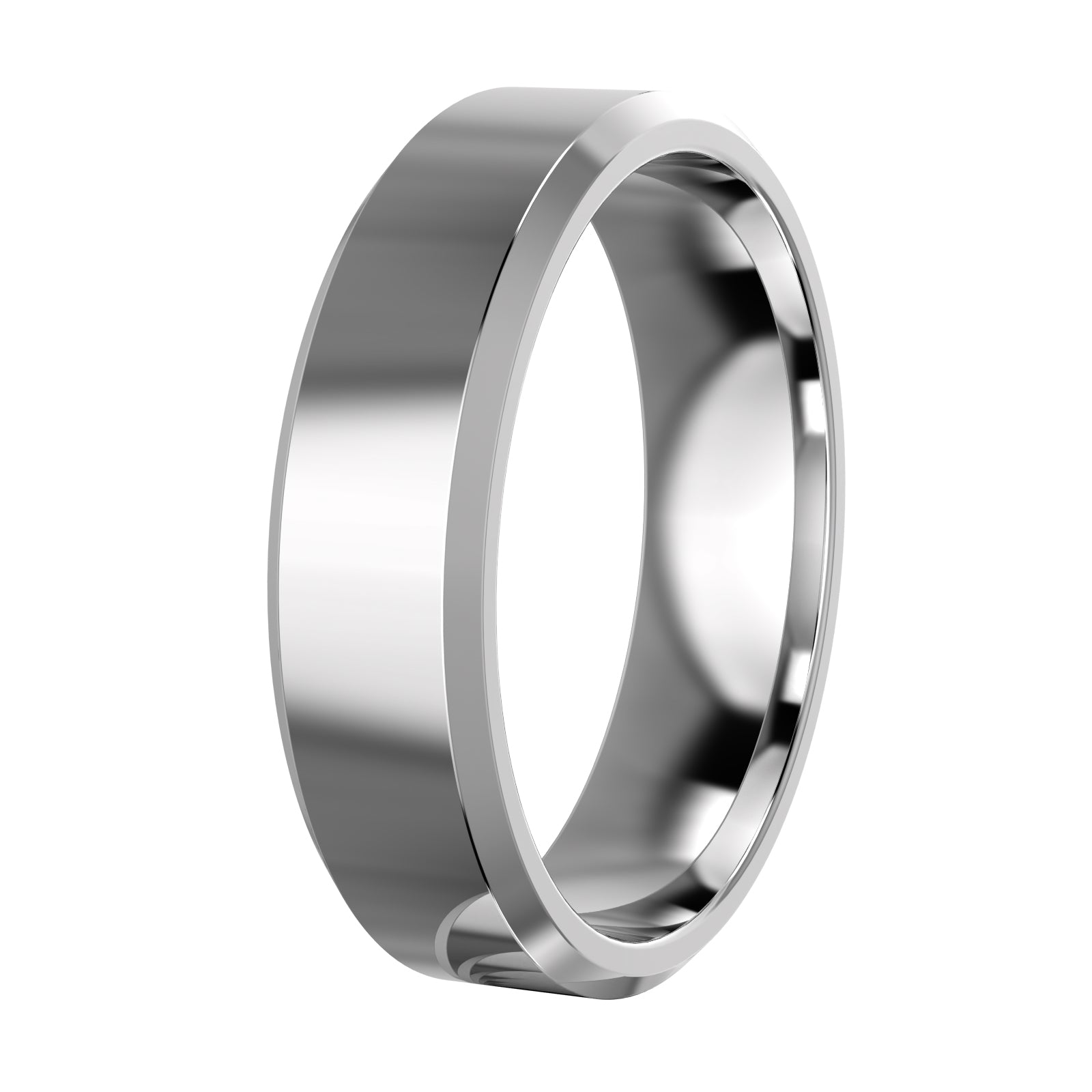 Beveled Edges Wedding Band