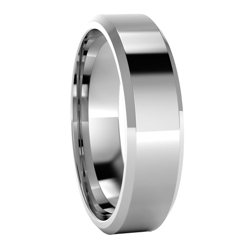 Beveled Edges Wedding Band