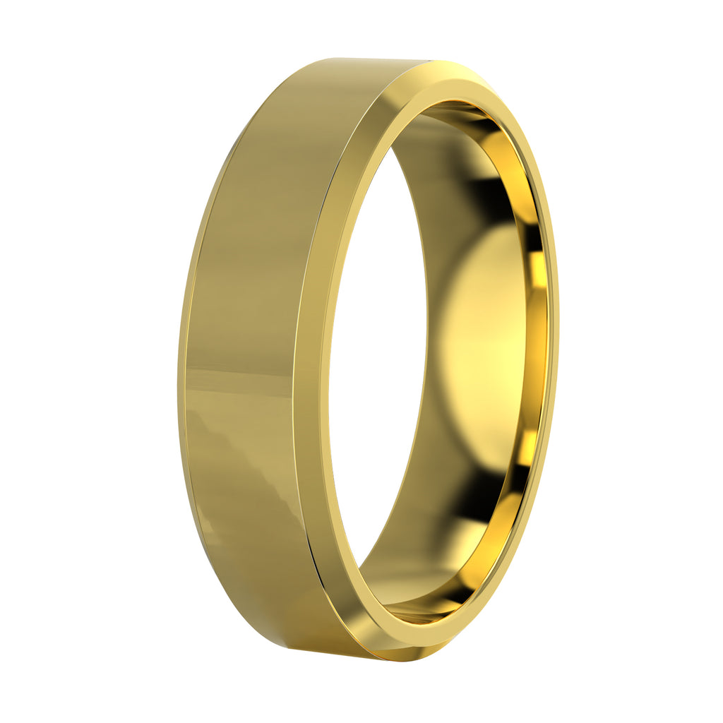 Beveled Edges Wedding Band