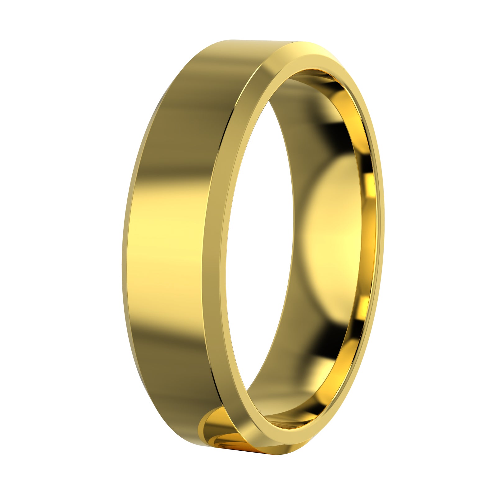 Beveled Edges Wedding Band