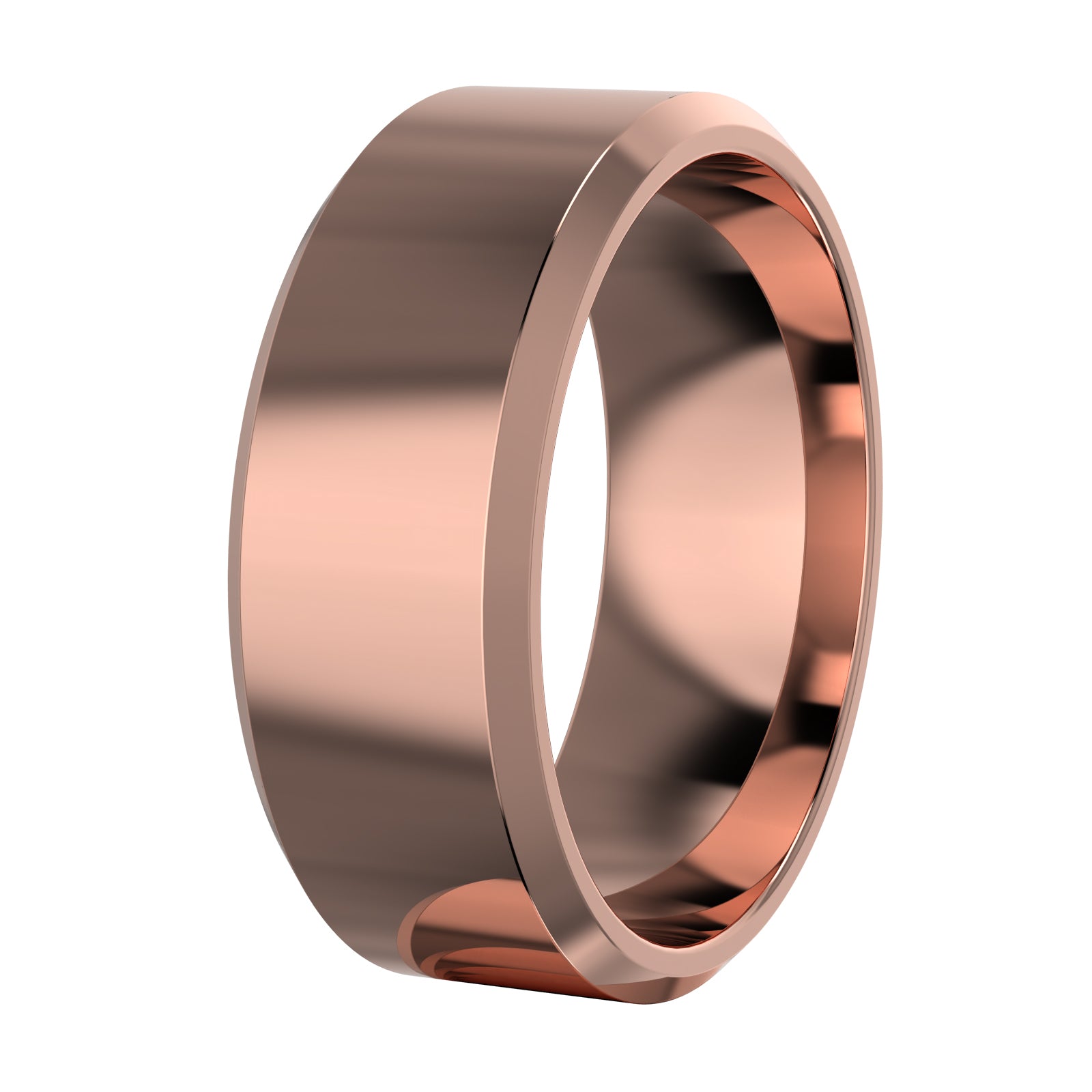 Beveled Edges Wedding Band