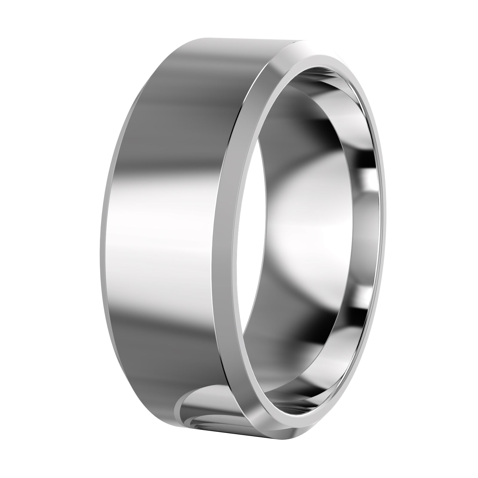 Beveled Edges Wedding Band