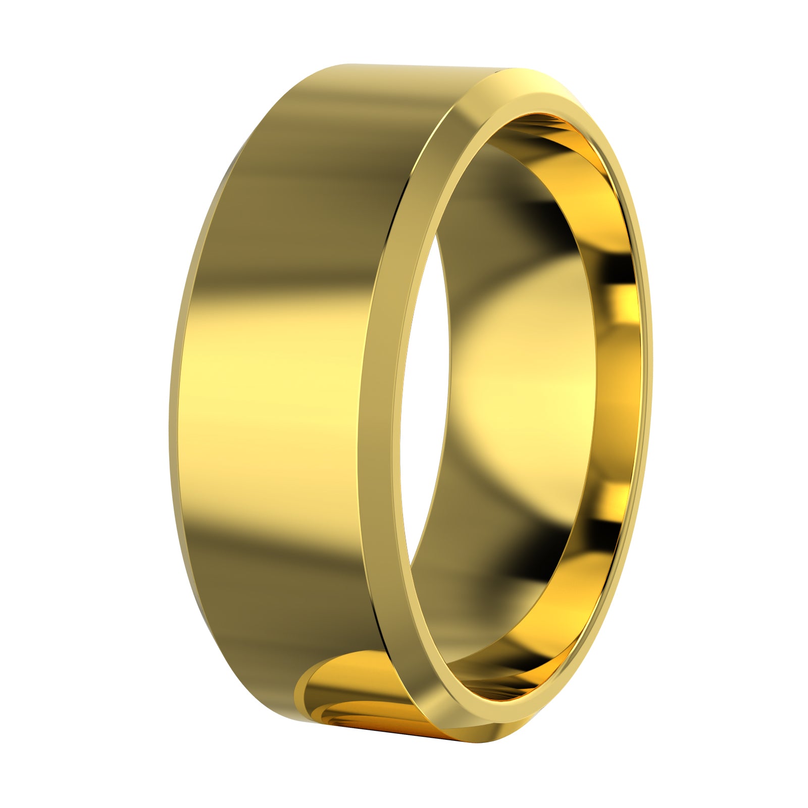 Beveled Edges Wedding Band