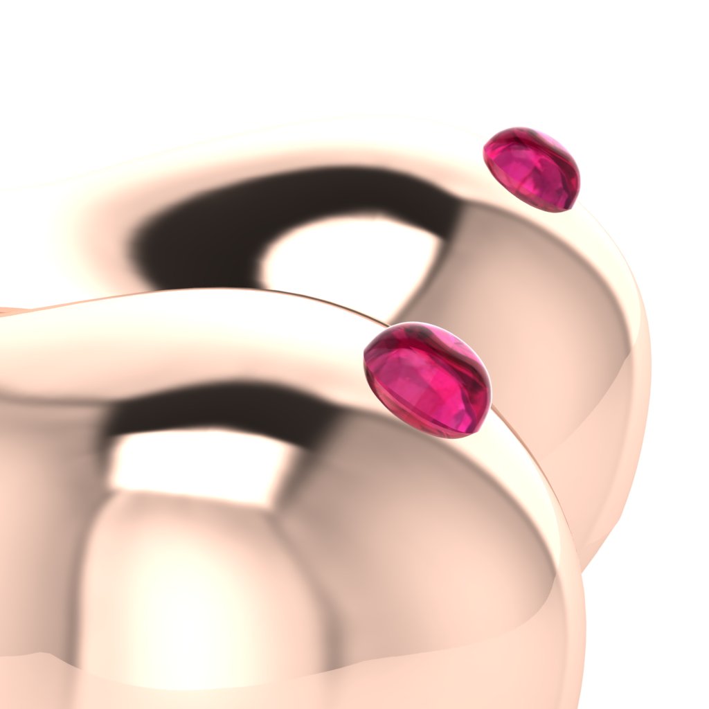 The Bust Ring - Breast Ring with Natural Diamonds or Natural Rubies
