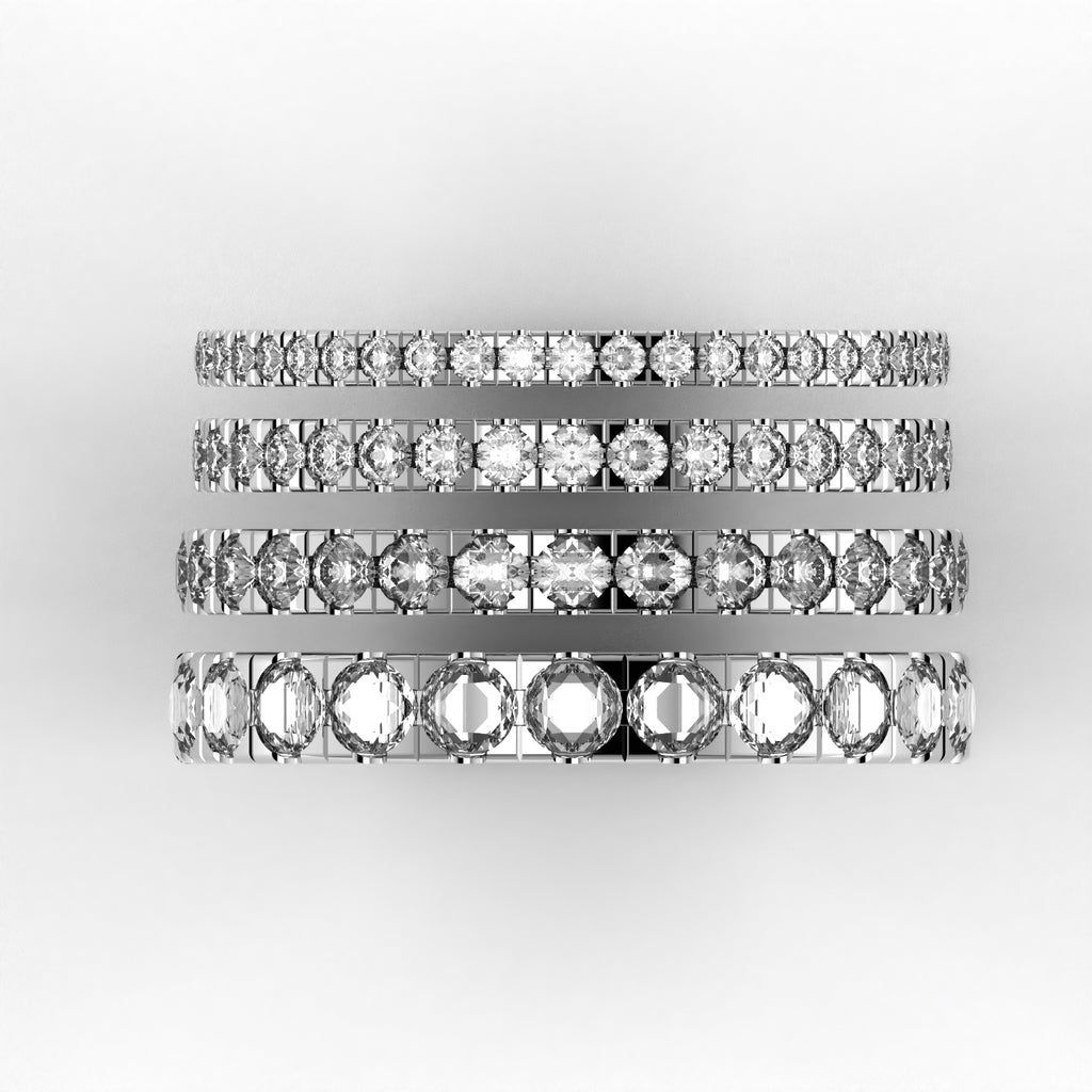 Micro-Pavé Half Eternity Band
