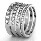 Micro-Pavé Half Eternity Band
