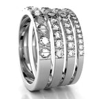 Micro-Pavé Half Eternity Band