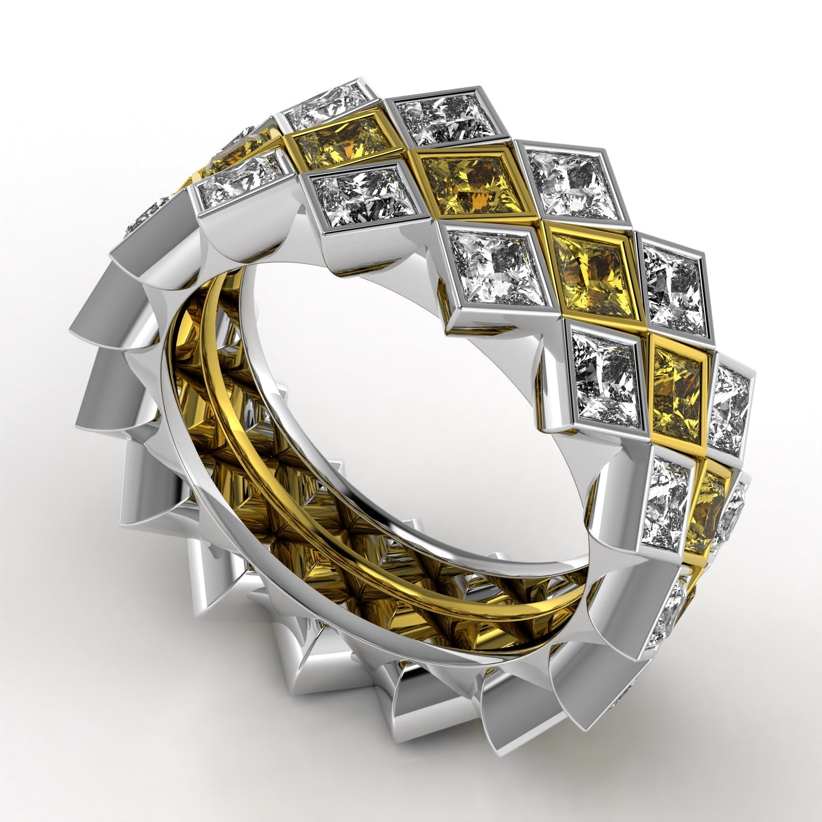 The Mingled Princesses - Set of 3 Rings - 18K / Platinum