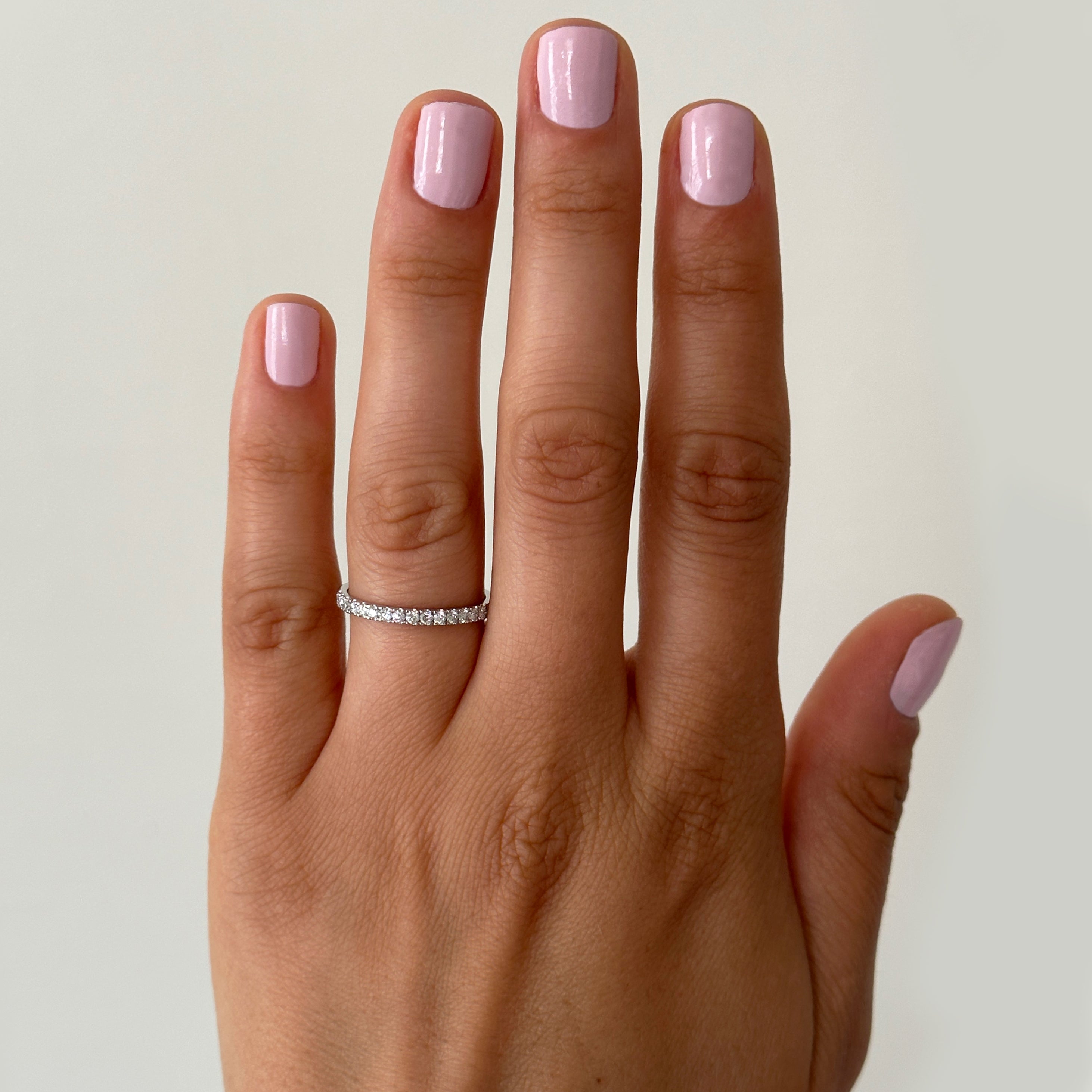 Micro-Pavé Half Eternity Band