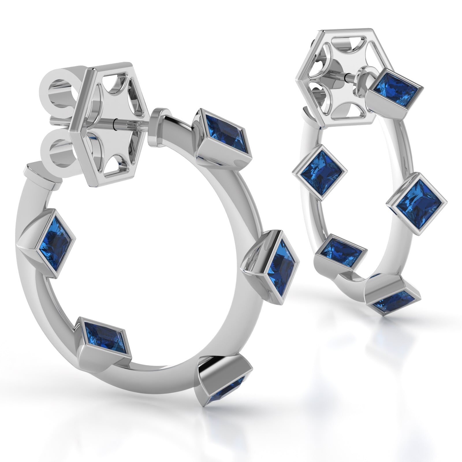 The Mingled Princesses Earrings - Small Hoop - 15mm - 18K / Platinum