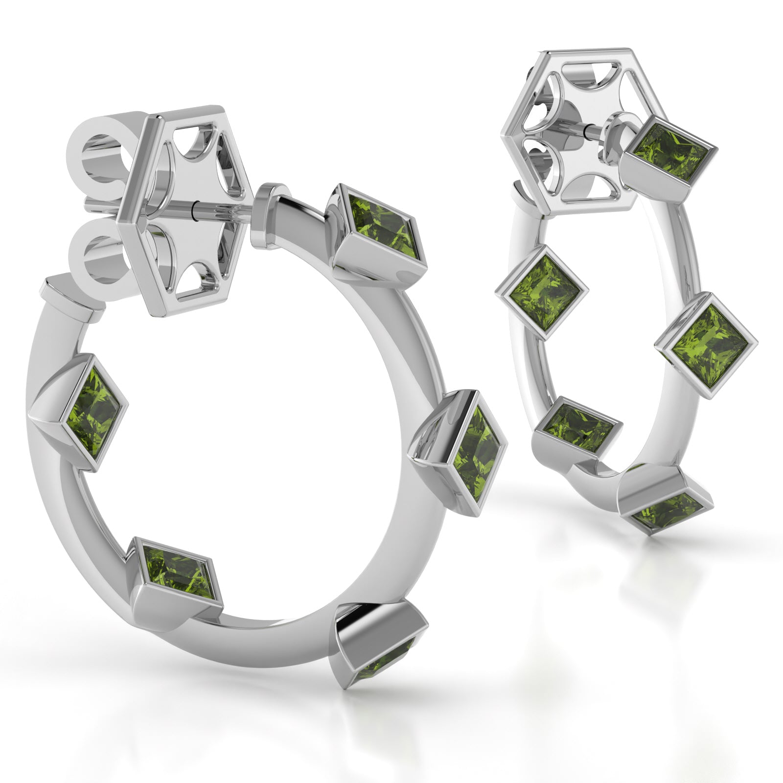 The Mingled Princesses Earrings - Small Hoop - 15mm - 18K / Platinum