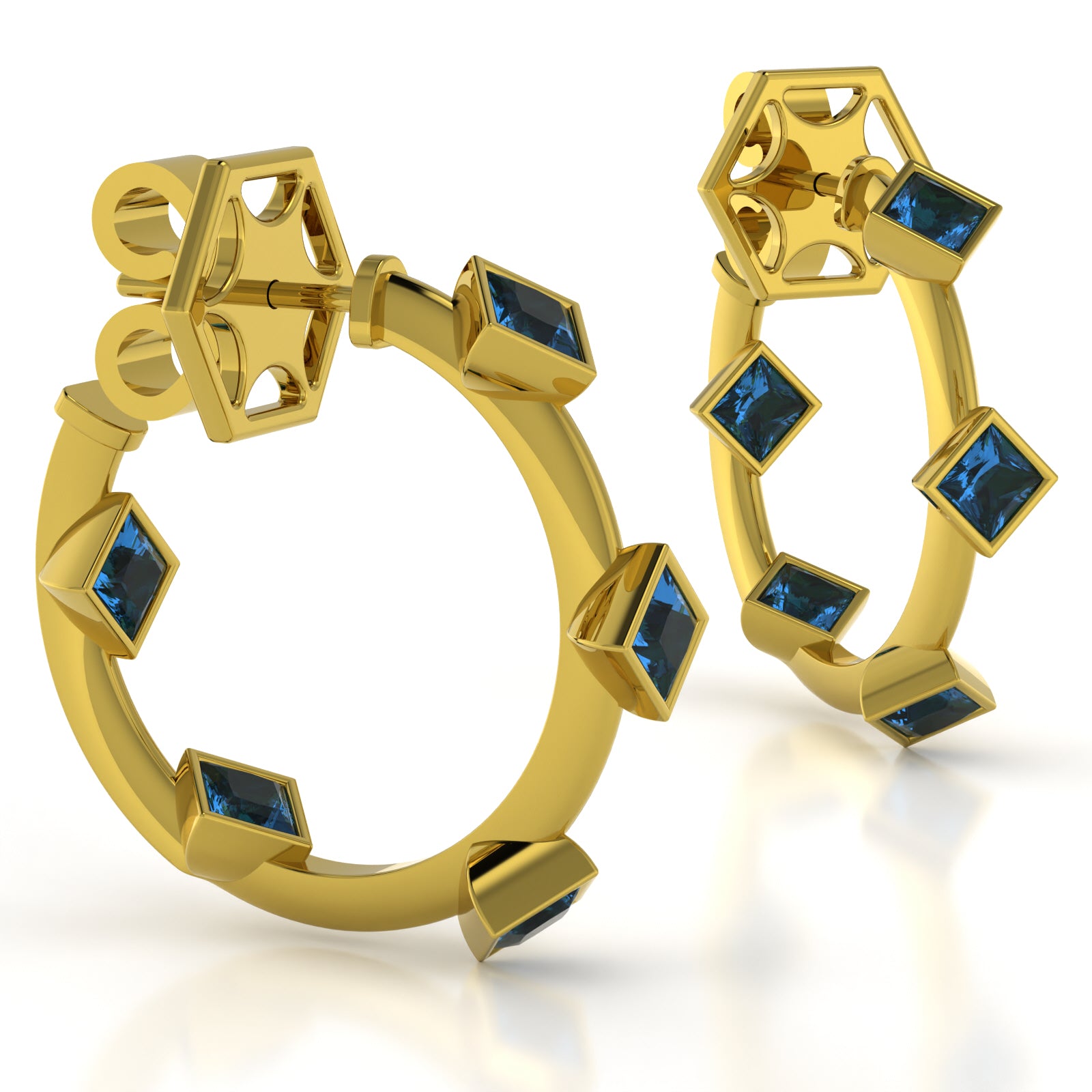 The Mingled Princesses Earrings - Small Hoop - 15mm - 18K / Platinum