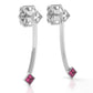 The Mingled Princesses Earrings - Double Princess - 18K / Platinum