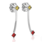 The Mingled Princesses Earrings - Double Princess - 18K / Platinum